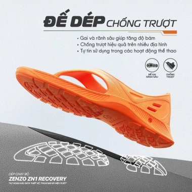 Dép ZENZO ZN1 RECOVERY chạy bộ xỏ ngón quai hậu nam nữ, full màu, du lịch dã ngoại - 375k