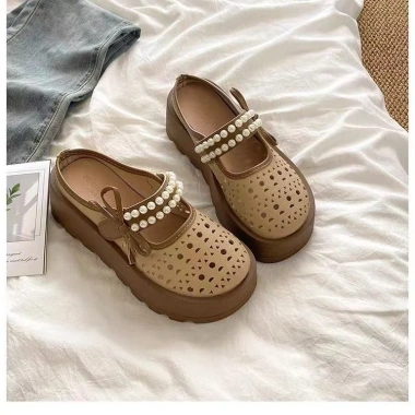 Dépp bệt 3-5cm mũi bọc cao su, gót trung PU - Siêu nhẹ, thoải mái, giá chỉ 379k 9