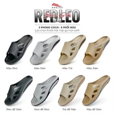 Dépp Nam REDLEO Breeze Slide Qoai Ngang - Êm Nhẹ, Chống Trơn Trượt, Kháng Mùi, Chuẩn Size RL50