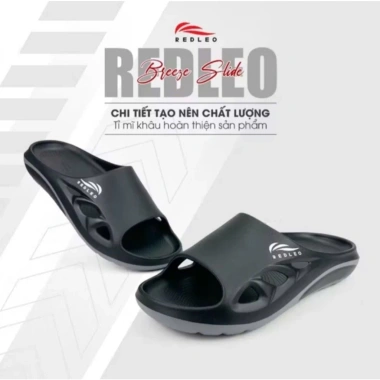 Dépp Nam REDLEO Breeze Slide Qoai Ngang - Êm Nhẹ, Chống Trơn Trượt, Kháng Mùi, Chuẩn Size RL50