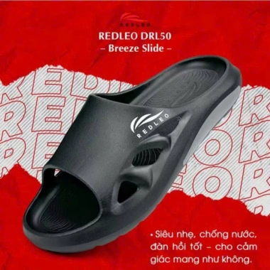 Dépp Nam REDLEO Breeze Slide Qoai Ngang - Êm Nhẹ, Chống Trơn Trượt, Kháng Mùi, Chuẩn Size RL50