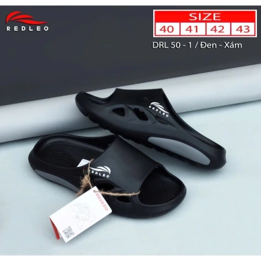Dépp Nam REDLEO Breeze Slide Qoai Ngang - Êm Nhẹ, Chống Trơn Trượt, Kháng Mùi, Chuẩn Size RL50