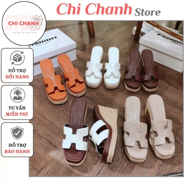 Dépp Xuồng Quai H Đế Cao 9cm Da Mịn, Thời Trang Hàn Quốc MS37 - 254.000₫