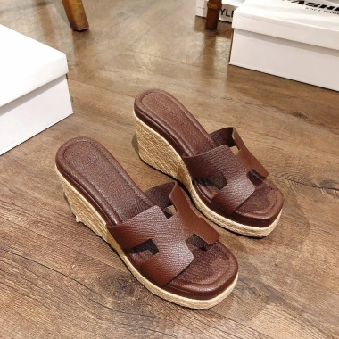 Dépp Xuồng Quai H Đế Cao 9cm Da Mịn, Thời Trang Hàn Quốc MS37 - 254.000₫