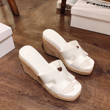 Dépp Xuồng Quai H Đế Cao 9cm Da Mịn, Thời Trang Hàn Quốc MS37 - 254.000₫