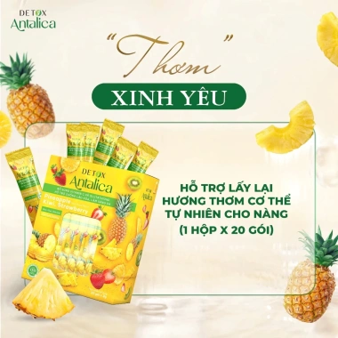 Detox Dứa Thơm Antalica 20 Gói – Bổ Glutathione, Vitamin C, Giá 55.000₫ 4