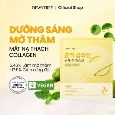 DEWYTREE Mặt Nạ Thạch Collagen Dưỡng Sáng Da và Chống Lão Hoá AC Deep Skin Clarity 4 miếng - Giá chỉ 248,050₫