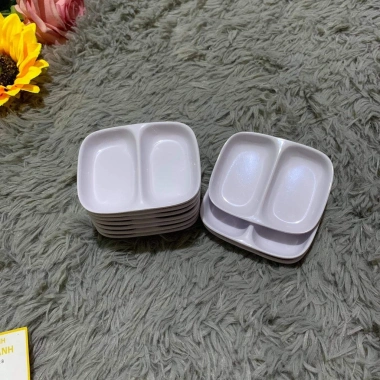 Dĩa 2 Ngăn Fataco C101 Nhựa Melamine Dày Dặn Màu Trắng - Dĩa Muối Tiêu, 15.000 VND 6 Dĩa 2 Ngăn Fataco C101 Nhựa Melamine Dày Dặn Màu Trắng - Dĩa Muối Tiêu, 15.000 VND 6