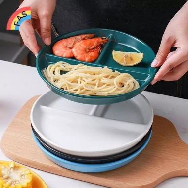 Đĩa ba lưới Tây cho salad & trái cây – Đĩa ăn kiêng, chia rơm lúa mì, giá 34.1k Đĩa ba lưới Tây cho salad & trái cây – Đĩa ăn kiêng, chia rơm lúa mì, giá 34.1k