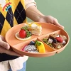 Đĩa ba lưới Tây cho salad & trái cây – Đĩa ăn kiêng, chia rơm lúa mì, giá 34.1k 4