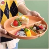 Đĩa Ba Lưới Tây - Salad Trái Cây, Chia Rơm Lúa Mì, Khay Đựng Thực Phẩm 35.500 VND 4