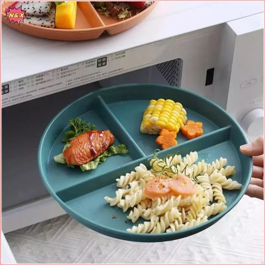 Đĩa Ba Lưới Tây - Salad Trái Cây, Chia Rơm Lúa Mì, Khay Đựng Thực Phẩm 35.500 VND