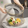 Đĩa Bánh Kẹo Vân Kim Cương HanaX - Nhựa Cao Cấp, Đĩa Trái Cây Tết 2.026, 57.000 VND