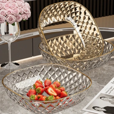 Đĩa Bánh Kẹo Vân Kim Cương HanaX - Nhựa Cao Cấp, Đĩa Trái Cây Tết 2.026, 57.000 VND 7