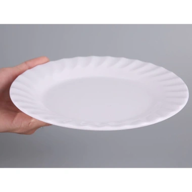 Dĩa Cạn Tròn Size Lớn DO12-DO14 Trắng Nhựa Fataco Melamine Giá ưu đãi 72.000₫
