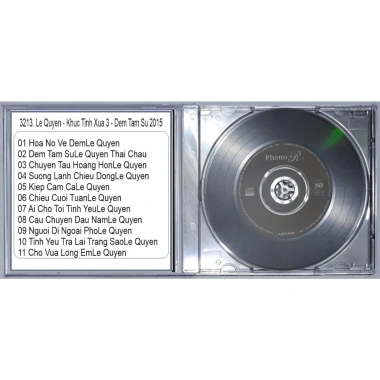 Đĩa CD 3.213 Le Quyen Khúc Tinh Xuân 3 Đêm Tâm Sự 2.015 – Chất lượng cao, giá 28.000 VND 9 Đĩa CD 3.213 Le Quyen Khúc Tinh Xuân 3 Đêm Tâm Sự 2.015 – Chất lượng cao, giá 28.000 VND 9