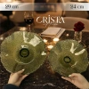Đĩa Chân Bồng Thủy Tinh Vân Lưới 24/29cm CRISTA HOME 5 màu - Giá chỉ 375.000đ