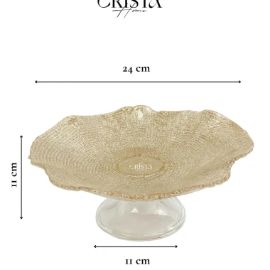 Đĩa Chân Bồng Thủy Tinh Vân Lưới 24/29cm CRISTA HOME 5 màu - Giá chỉ 375.000đ 8