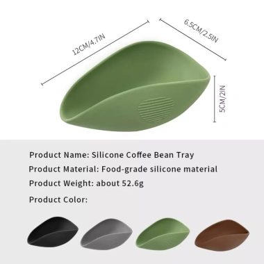 Đĩa định lượng hạt cà phê KECTTIO, khay silicon xẻng cấp thực phẩm, máy đo đậu di động chống rơi, muỗng pha cà phê