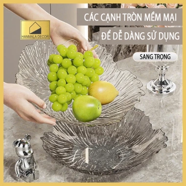 Đĩa Đựng Hoa Quả Nhựa Cao Cấp Hanmala Decor - Thiết Kế Uốn Lượn Sang Trọng, An Toàn Thực Phẩm, Giá 44.799₫ 5 Đĩa Đựng Hoa Quả Nhựa Cao Cấp Hanmala Decor - Thiết Kế Uốn Lượn Sang Trọng, An Toàn Thực Phẩm, Giá 44.799₫ 5