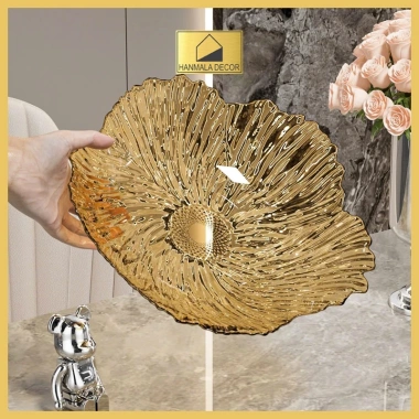 Đĩa Đựng Hoa Quả Nhựa Cao Cấp Hanmala Decor - Thiết Kế Uốn Lượn Sang Trọng, An Toàn Thực Phẩm, Giá 44.799₫