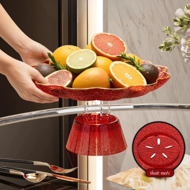 Đĩa Đựng Trái Cây DOMES – Khay Bày Hoa Quả Đế Cao Phong Cách Bắc Âu 45.000₫