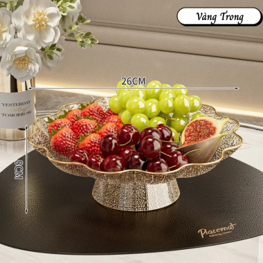 Đĩa Đựng Trái Cây DOMES – Khay Bày Hoa Quả Đế Cao Phong Cách Bắc Âu 45.000₫