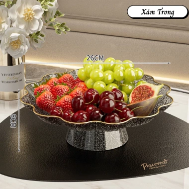 Đĩa Đựng Trái Cây DOMES – Khay Bày Hoa Quả Đế Cao Phong Cách Bắc Âu 45.000₫