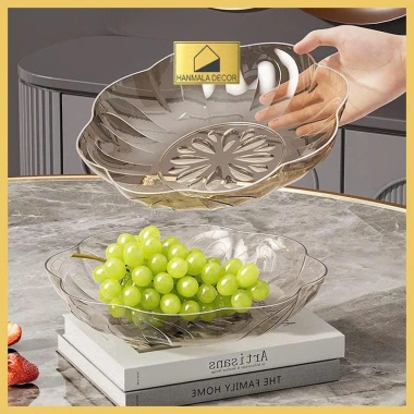 Đĩa Đựng Trái Cây Nhựa 20-23cm Vàng/Bạc - Đĩa Hoa Quả Hanmala Decor, Trang Trí Tiệc 39.000₫