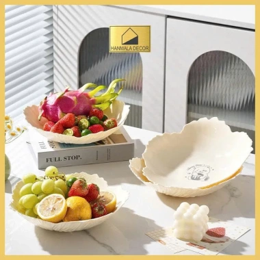 Đĩa Đựng Trái Cây Nhựa 24cm Cao Cấp - Đĩa Hoa Quả Bánh Kẹo Hạt Tết, Giá 75.000₫