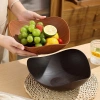 Đĩa Đựng Trái Cây Vân Gỗ Bibabibo - Trang Trí Phòng Khách Sang Trọng, Giá 55k 4
