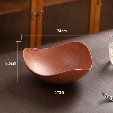 Đĩa Đựng Trái Cây Vân Gỗ Bibabibo - Trang Trí Phòng Khách Sang Trọng, Giá 55k 10