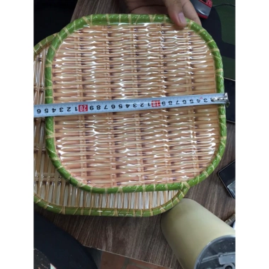 Đĩa giả mây tre đan nhựa cao cấp, có chân đế đựng hoa quả - Giá chỉ 25.000₫ 5