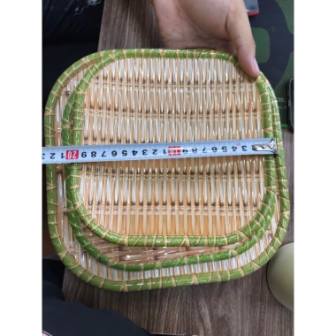 Đĩa giả mây tre đan nhựa cao cấp, có chân đế đựng hoa quả - Giá chỉ 25.000₫ 7