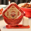 Đĩa giấy dùng một lần đỏ sang trọng cho tiệc cưới, lễ đính hôn, trái cây khô & kẹo - giảm giá 35k 6