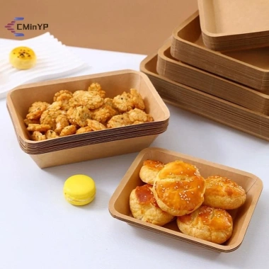 Đĩa Giấy Vuông 10 Đĩa Cminyp - Bộ Đồ Ăn Tiệc Cưới Sinh Nhật Tráng Miệng - 49.720 VND 4