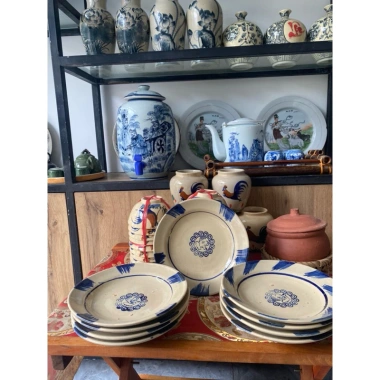 Dĩa Gốm Chỉ Xanh Phết Xanh - Gốm Xưa Lái Thiêu, Đậm chất hoài niệm, chỉ 25.000 VND 2 Dĩa Gốm Chỉ Xanh Phết Xanh - Gốm Xưa Lái Thiêu, Đậm chất hoài niệm, chỉ 25.000 VND 2