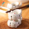 Đĩa gốm sứ mini hình mèo, tay cầm, dùng cho pesto, mù tạt, sốt cà chua - phù hợp nhà hàng gia đình 3