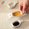 Đĩa gốm sứ mini hình mèo, tay cầm, dùng cho pesto, mù tạt, sốt cà chua - phù hợp nhà hàng gia đình 5