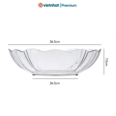 Đĩa hoa 6 cánh 1.265 Hokori nhựa Việt Nhật: Đĩa đựng quả trong suốt, giá chỉ 51.000₫ 6