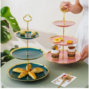 Đĩa hoa quả 3 tầng đủ màu - Đựng bánh kẹo Tết, Giá chỉ 249.000₫ 2