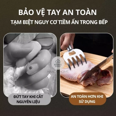 Dĩa Inox 3in1 Cao Cấp 304 - Gắp Nóng, Xé Gà, Bật Nắp Bia, Chống Gỉ, An Toàn - Giá 28.796₫