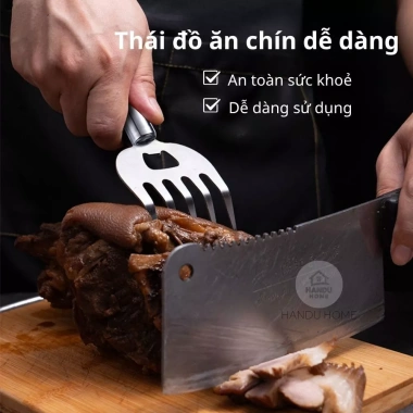 Dĩa Inox 3in1 Cao Cấp 304 - Gắp Nóng, Xé Gà, Bật Nắp Bia, Chống Gỉ, An Toàn - Giá 28.796₫