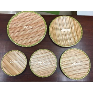 Đĩa Mây Tròn Đủ Size, Mẹt Phíp và Nhựa, Melamine Dày Dặn, Mẫu Đẹp Cao Cấp - Giá 54.000 VND 2