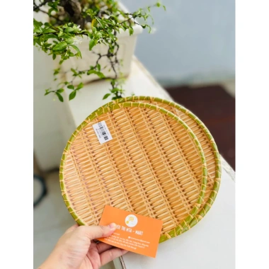 Đĩa Mây Tròn Đủ Size, Mẹt Phíp và Nhựa, Melamine Dày Dặn, Mẫu Đẹp Cao Cấp - Giá 54.000 VND 4