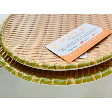 Đĩa Mây Tròn Đủ Size, Mẹt Phíp và Nhựa, Melamine Dày Dặn, Mẫu Đẹp Cao Cấp - Giá 54.000 VND 7