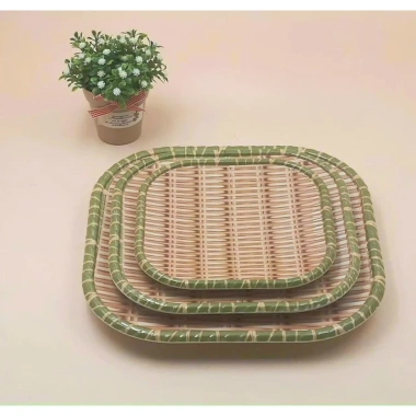 Đĩa Mây Vuông 150-151-152 Mẹp Phíp, Mẹt Nhựa Melamine Dày Dặn, Mẫu Đẹp Cao Cấp, Giá 50.000đ 3