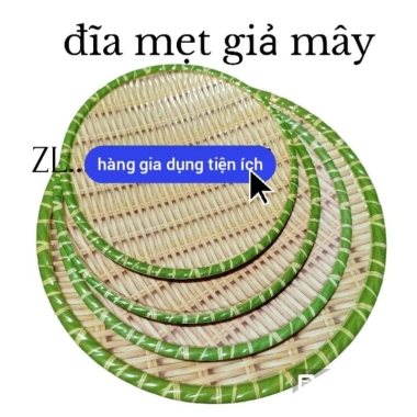 Đĩa mẹt nhựa giả mây – Đĩa nhựa phíp dày đẹp cao cấp, đủ size, giá chỉ 17.900₫