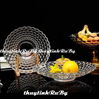 Đĩa Mứt Bi Thủy Tinh Đựng Hoa Quả, Bánh Kẹo - Khay Đẹp, Giá Ưu Đãi 99.000 VND 2