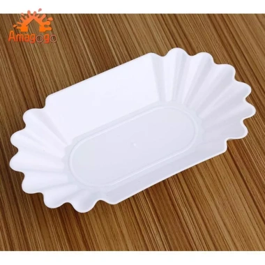 Đĩa nhựa ăn nhẹ, khay phục vụ đa năng hình bầu dục - Cà phê, đậu, giá 50.600 VND 9